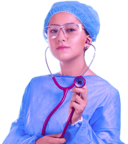 Doctor holding stethoscope